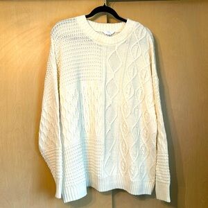 Time and Tru Mixed Stitch Sweater